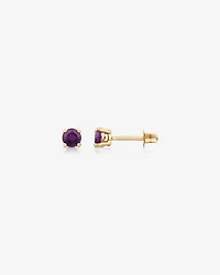 Stud Earrings with Amethyst in 10kt Yellow Gold