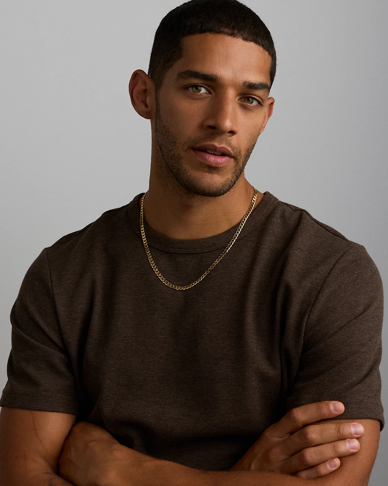 55cm (22") 6mm-6.5mm Width Curb Chain in 10kt Yellow Gold