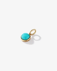 Turquoise Round Pendant in 18kt Vermeil