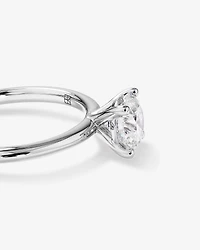 Bague de fiançailles en diamant solitaire ronde brillante cultivée laboratoire 1,25 carat or blanc 14 carats