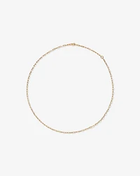 45cm (18”) 2mm-2.5mm Width Hollow Paperclip Chain in 10kt Yellow Gold
