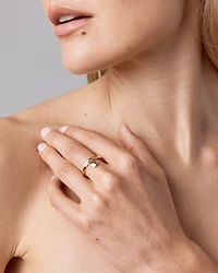 Signature Lock Ring in 10kt Yellow Gold