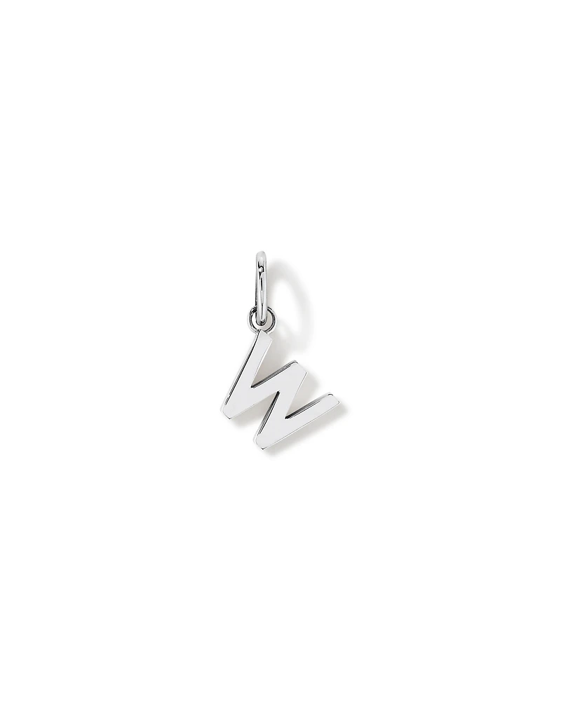 Pendentif initiale lettre W en argent sterling