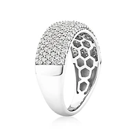 Diamond Pave Ring with 1.00 Carat TW Diamond in 10kt White Gold