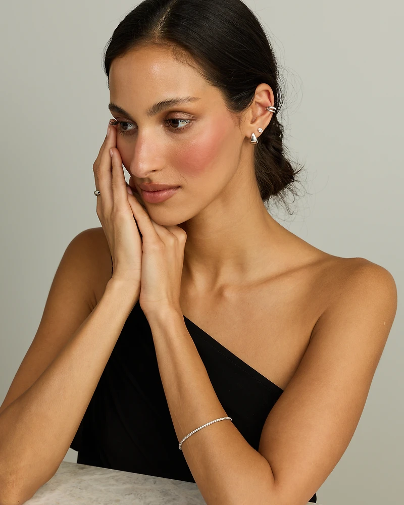 Diamond Ear Conch in Sterling Silver