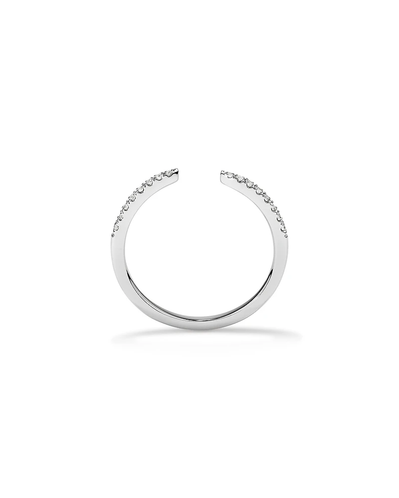 0.12 Carat TW Diamond Open Wedding Band in 14kt White Gold