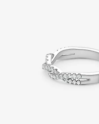 0.25 Carat TW Twist Diamond Wedding Ring in 14kt White Gold