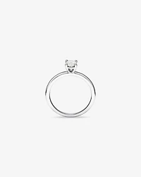 0.50 Carat TW Oval Cut Diamond Solitaire Engagement Ring in 14kt White Gold