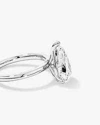 3.00 Carat TW Pear Cut Laboratory-Grown Diamond Solitaire Engagement Ring Platinum