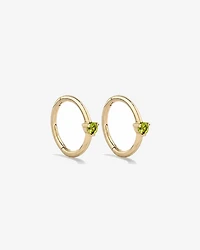 10mm Peridot Accent Sleepers in 10kt Yellow Gold