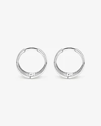 Tapered Huggie Earrings in Sterling Silver