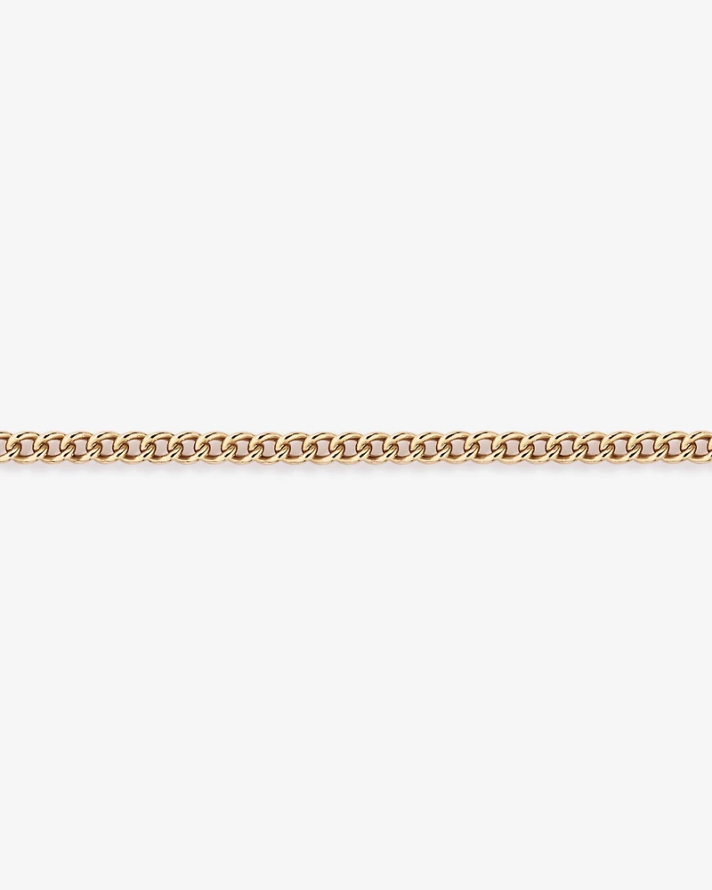 Chaîne gourmette ronde 50 cm (20 po) en vermeil 18 ct