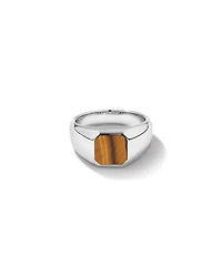 Tiger’s Eye Square Ring in Sterling Silver