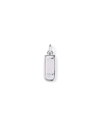 Howlite Oblong Pendant in Sterling Silver