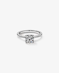 Bague Solitaire avec Diamant Rond Brillant de 1,00 Carat TW en Or Blanc 18 kt