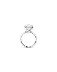 Bague de fiançailles solitaire en platine, sertie d'un diamant rond brillant 6,00 carats (poids total) synthèse