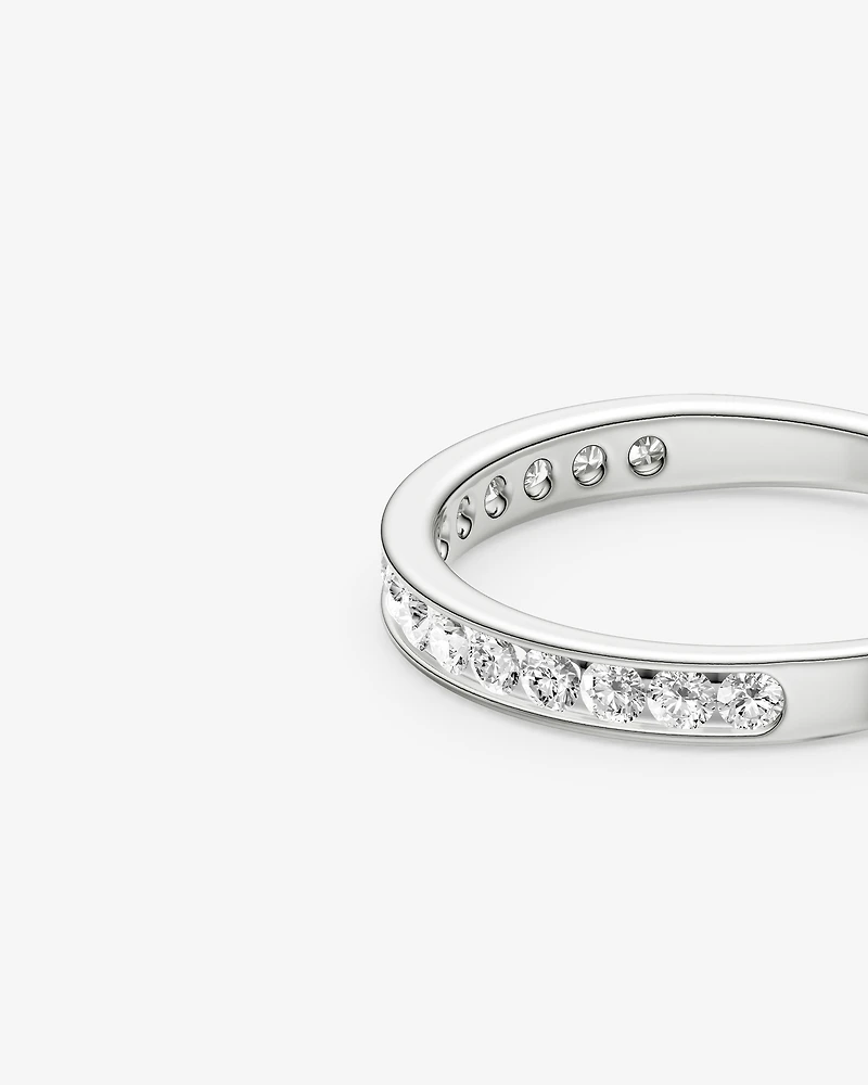 0.50 Carat TW Round Brilliant Third Channel Set Ring 18kt White Gold