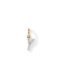 Diamond Letter Y Initial Pendant in 10kt Yellow Gold