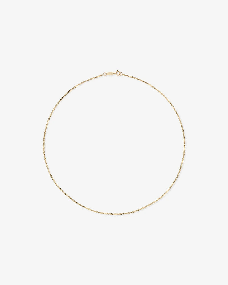 45cm (18") 1.65mm Width Singapore Chain in 10kt Yellow Gold
