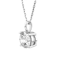 1.00 Carat TW Flawless Diamond Solitaire Necklace in 18kt White Gold