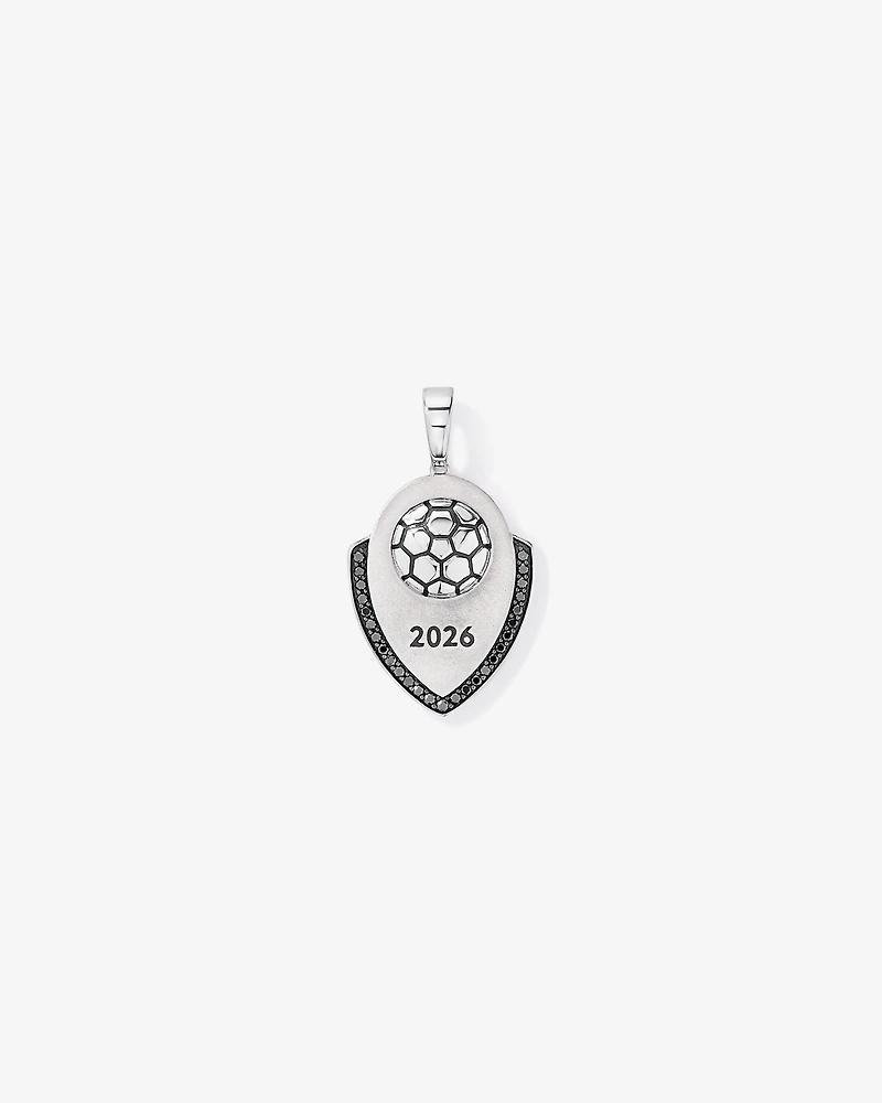 Pendentif de football TW de 0,25 en argent sterling