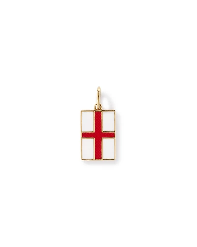 Pendentif du drapeau de l’Angleterre en 18 carots Vermeil