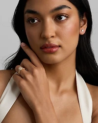 1.25 Carat TW Round Brilliant and Baguette Cluster Diamond Ring in 14kt Yellow Gold