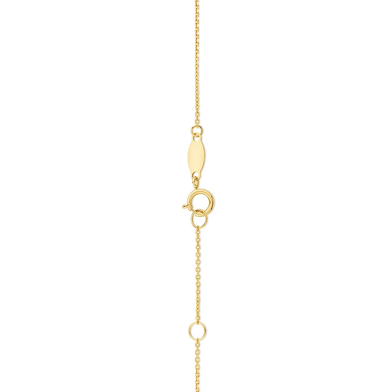 19cm (7.5") R Initial Bracelet in 10kt Yellow Gold