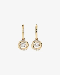 Lume Lab Swirl Huggie Earrings with 0.60 Carat TW of Laboratory-Grown Diamonds in 10kt Yellow Gold