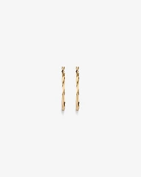 28mm Square Twist Hoop Earrings in 10kt Yellow Gold