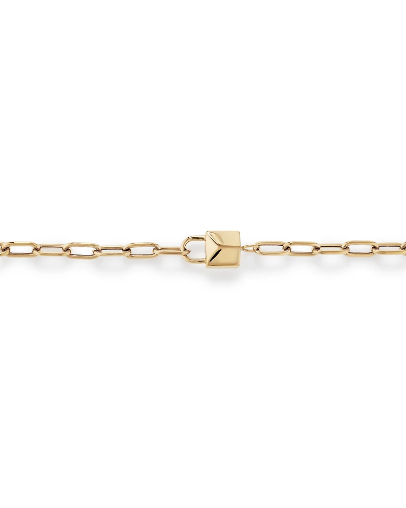 Signature Lock Bracelet in 10kt Yellow Gold