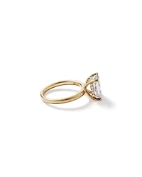3.10 Carat TW Radiant Cut Laboratory-Grown Diamond Solitaire Ring in 18kt Yellow Gold