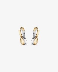 Anneaux en or jaune et blanc 10 K