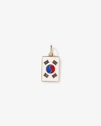 Pendentif drapeau sud-coréen en vermeil 18 kt