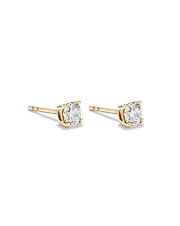 0.60 Carat TW Round Brilliant Laboratory-Grown Diamond Solitaire Stud Earrings in 10kt Yellow Gold