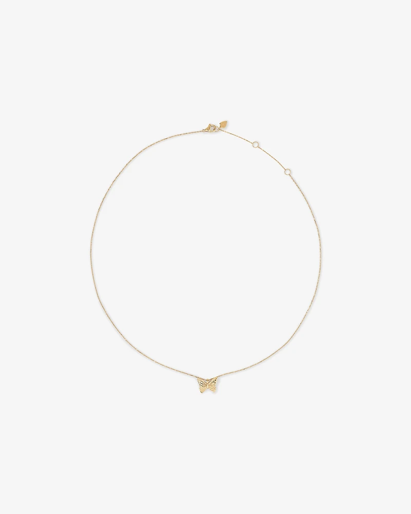 Collier papillon en or jaune 10 K