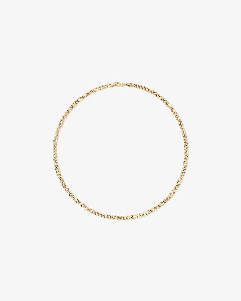 65cm (22") 5.5mm Width Semi Solid Diamond Cut Curb Chain in 10kt Yellow Gold