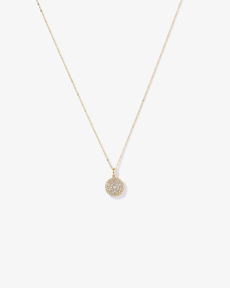 0.25 Carat TW Diamond Round Cluster Pendant with Halo in 10kt Yellow Gold