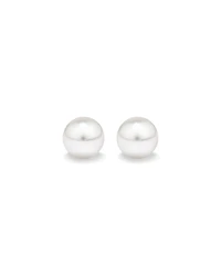Stud Earrings with 6-6.5mm Button Cultured Freshwater Pearls in Sterling Silver