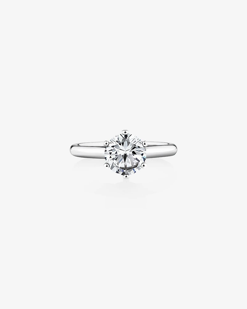 Certified Solitaire Engagement Ring with a 1.50 Carat TW Diamond in 18kt White Gold