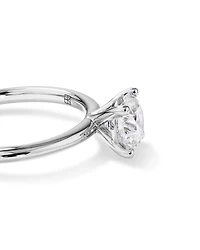 Bague de fiançailles en diamant solitaire ronde brillante cultivée laboratoire 1,25 carat or blanc 14 carats