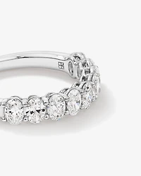 1.17 Carat TW Oval Laboratory-Grown Diamond Wedding Ring in 14kt White Gold