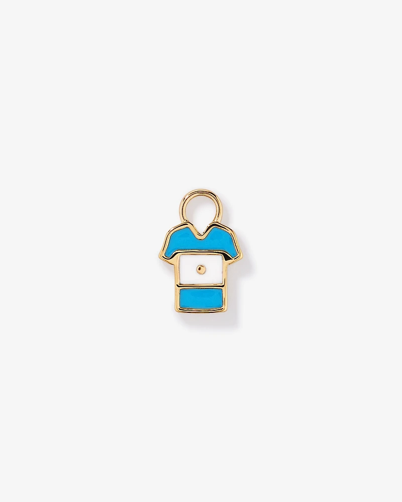 Argentina Jersey Earring Charm in 18Kt Vermeil