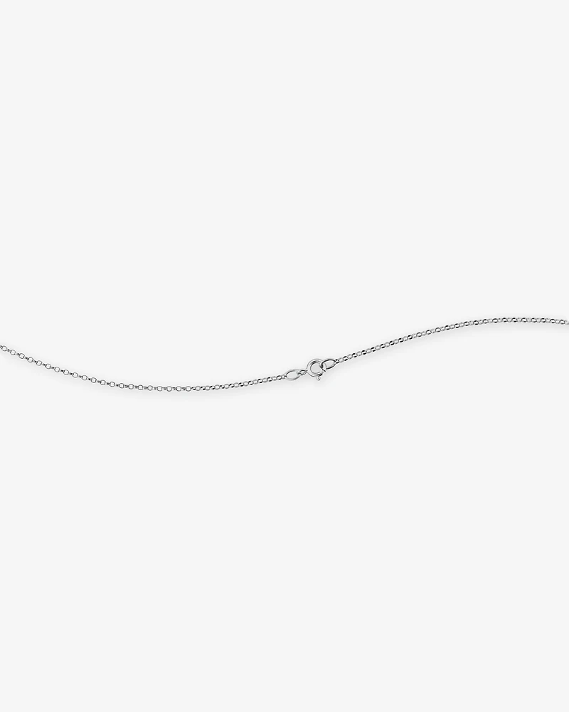 W Initial Necklace with 0.10 Carat TW of Diamonds in 10kt White Gold