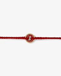 Bracelet pièce Année du Cheval avec cordon rouge en or jaune 10 ct