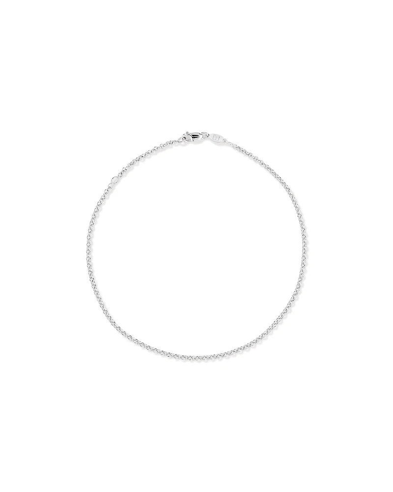 26cm (10.2") 1mm Width Belcher Chain Anklet in Sterling Silver