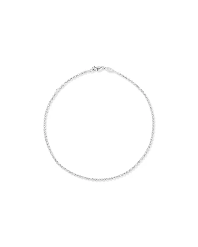 26cm (10.2") 1mm Width Belcher Chain Anklet in Sterling Silver