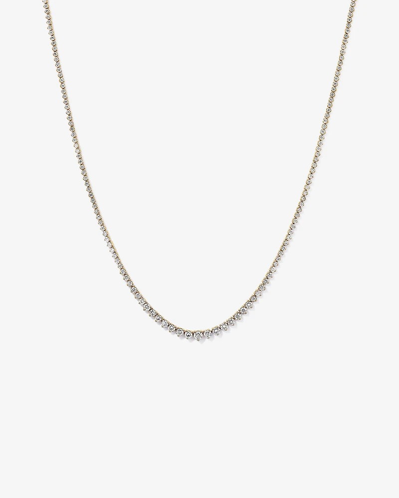 6.00 Carat TW Graduated Diamond RivieraTennis Necklace in 18kt Yellow Gold