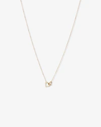 Double Open Heart Necklace in 10kt Yellow Gold