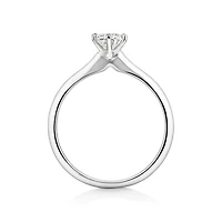 Bague de fiançailles en or blanc 18 K à diamant solitaire certifié totalisant 0,50 ct